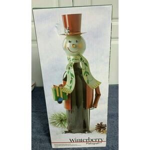 Pfaltzgraff Winterberry Snowman Wine Bottle Holder